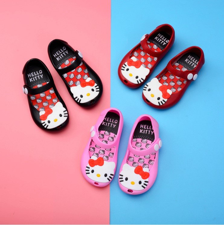 kids cartoon jelly shoes sandal cute hello kitty