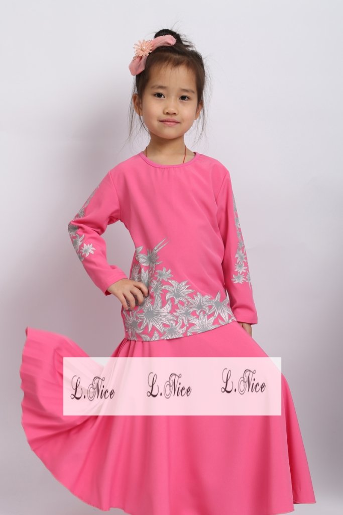 kurung moden (l nice) pink size 2y