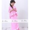 [ready stock] lnice love peplum kurung pink 11y, 12y