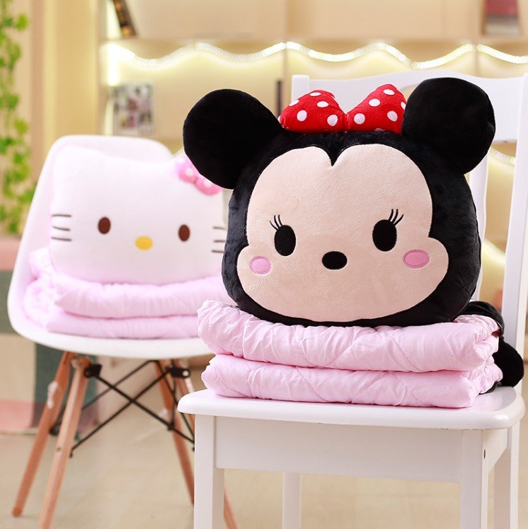[ready stock] mickey minnie blanket pillow present gift hadiah chritsmas , xmas, valentine, kekasih, couple, love