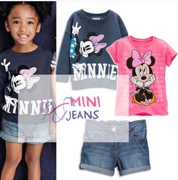 mini jeans girl set minnie 3in1 m0343