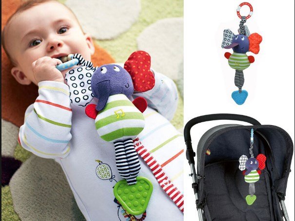 mamamiya & papas multi function soft plush baby rattle | teether (ready stock)