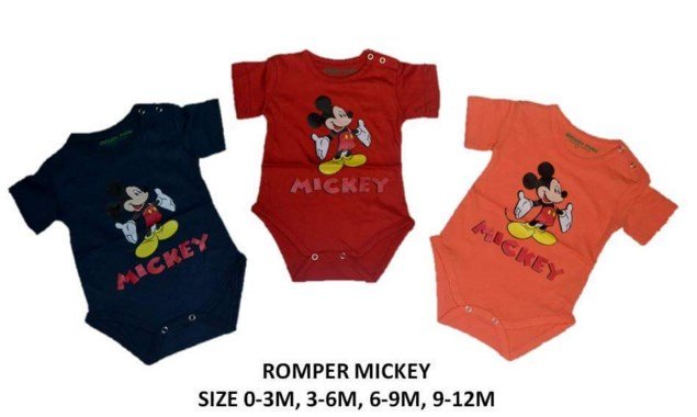 >rm10 corner< mickey baby romper