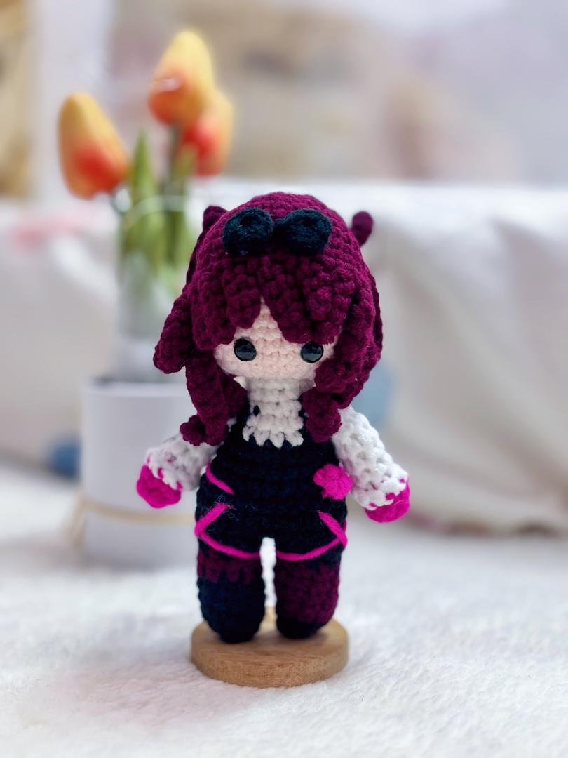 mini version kafka anime honkai star rail hsr cute handmade crochet amigurumi patung doll toy present hadiah girl boy budak adult birthday