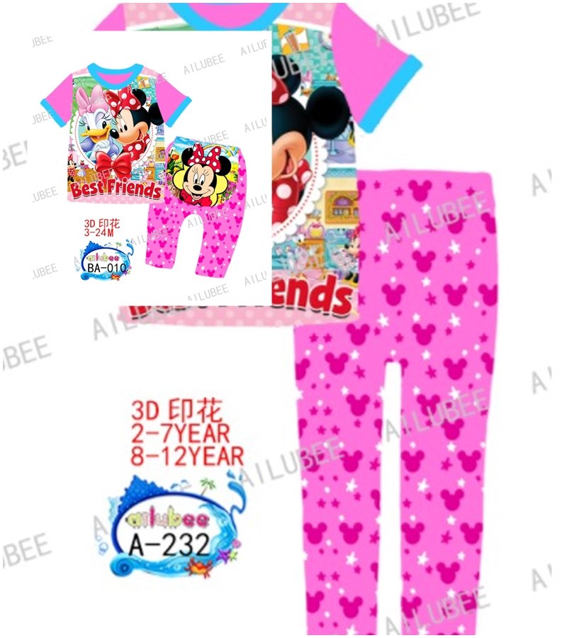 Minnie Best Friends Ailubee Pyjamas (BA 010) (A-232) 3-6M 18-24M 4 5 7y
