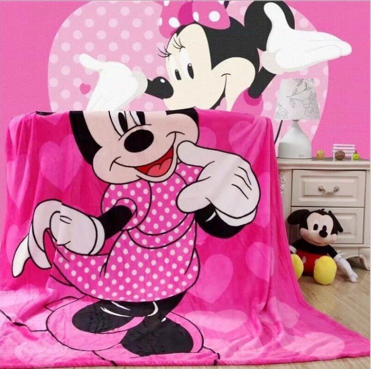 minnie super soft coral fleece blanket selimut bigger size 1.5x2m