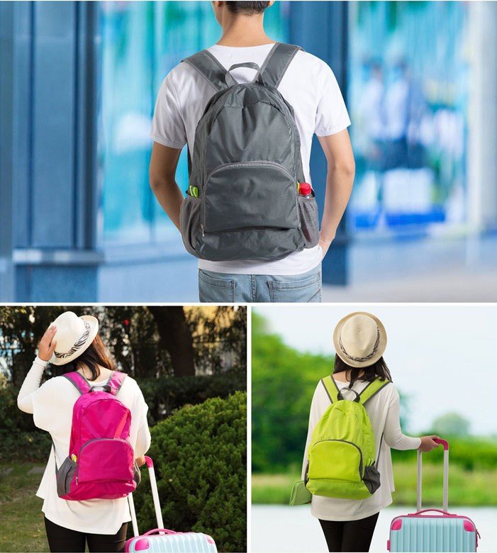 [ready stock] new 20l light weight waterproof foldable portable outdoor happy travel packs backpack