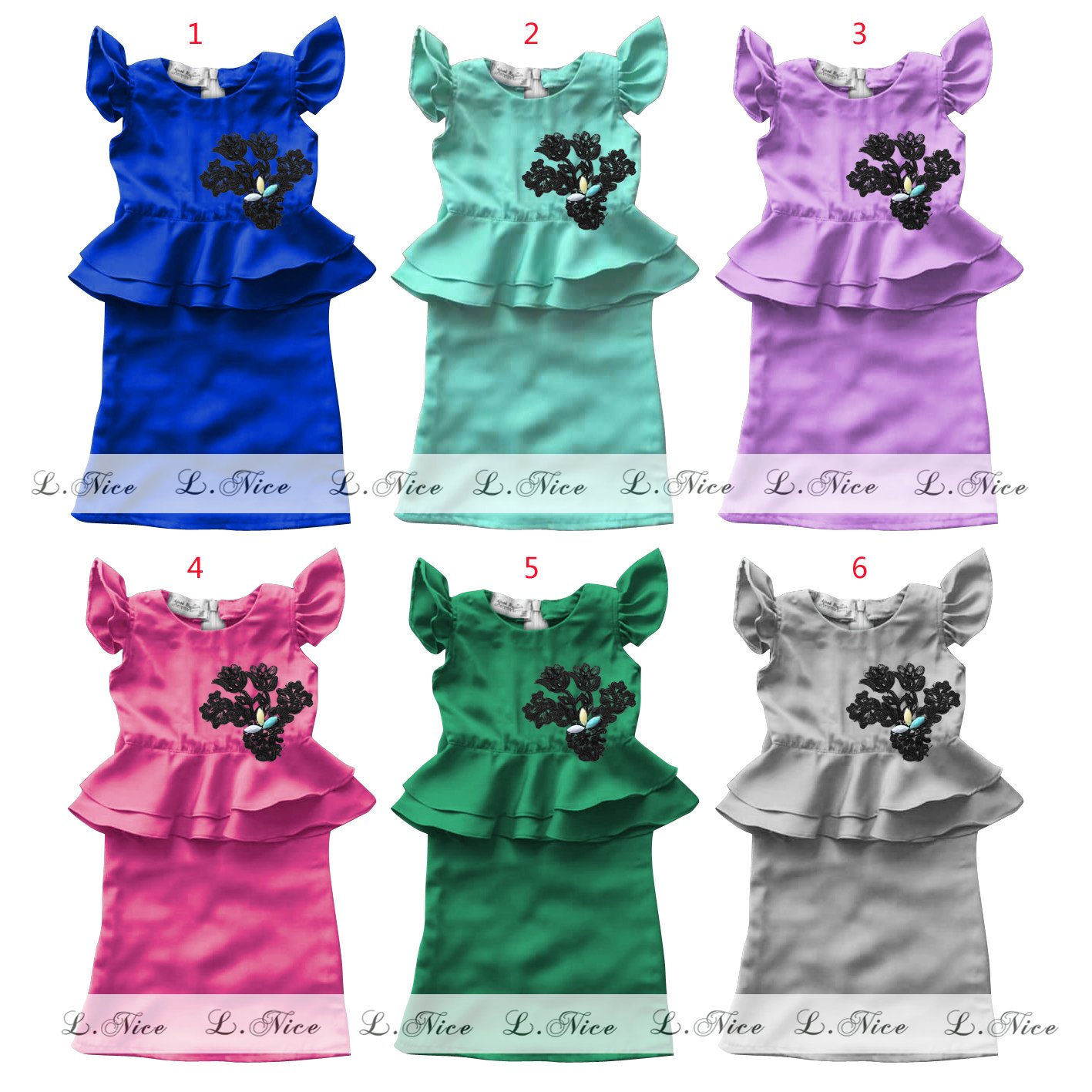 Peplum Sleeveless Kurung Design - (LNice)