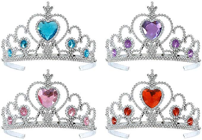 disney princess costume cosplay pretend play accessories tiara/crown blue,pink,purple,red,gold
