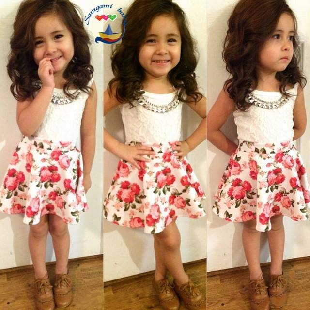 Girl Set Top FlowerSkirt SA4229