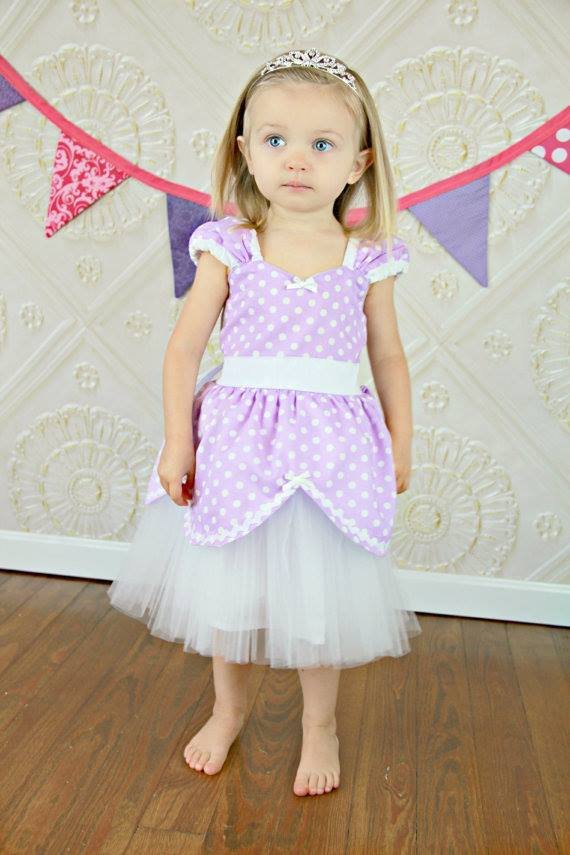 kid girl costume cosplay pretend play party sofia the first dress 130 140