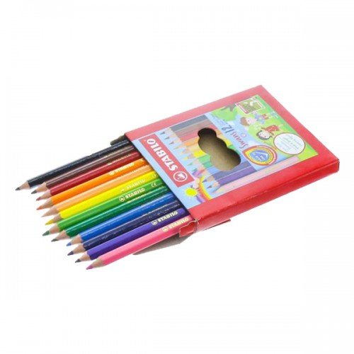 stabilo swans coloured pencils 12 short