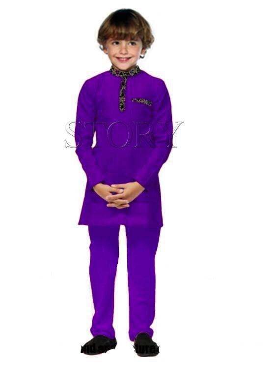 songket boy set purple (story) size 2 7y