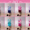 summer casual wear outfit cartoon frozen, hello kitty, little pony, minnie mini skirt peplum set 2pcs(top+skirt) (j&y) size 2 7y