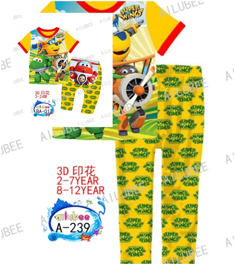 Super Wings Ailubee Pyjamas (BA 017) (A-239) 3-6M 2y 3y 11y