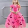 disney cinderella elegance costume dress with butterfly pink 120 130