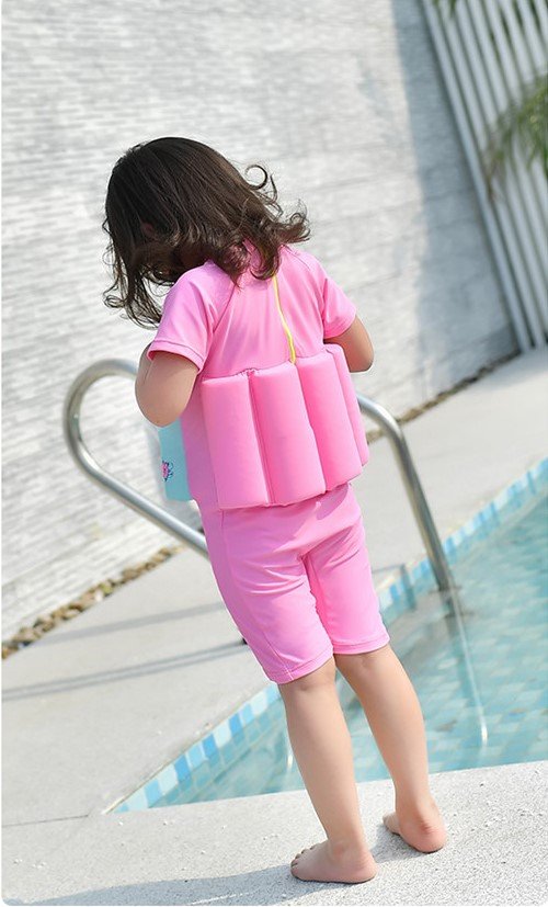 2810 boy girl kids floating swimming suit baju renang swimwear + cap cat m , l , xl 2810 boy girl kids floating swimming suit baju renang swimwear + cap cat m , l , xl