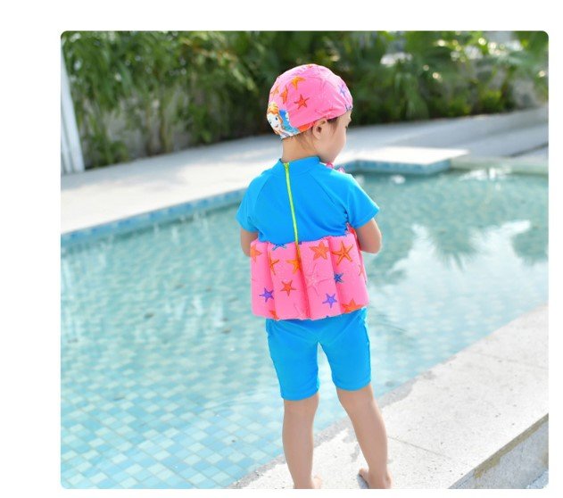 2806 Boy Girl Kids Floating Swimming Suit Baju Renang Swimwear + Cap - MERMAID M L XL 2806 boy girl kids floating swimming suit baju renang swimwear + cap mermaid m l xl