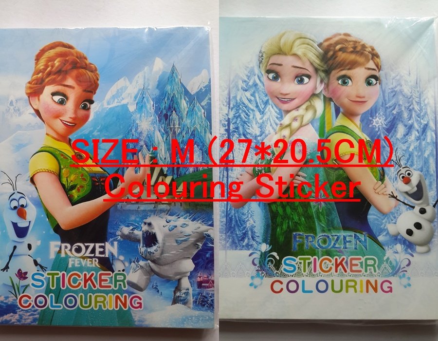 27x20.5cm (l) stickers coloring colouring books buku mewarna