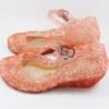 kids girl jelly shoes crystal sandal sofia rapunzel cinderella belle aurora frozen elsa blue pink purple princess disney costume pretend play birthday gift hadiah harijadi party