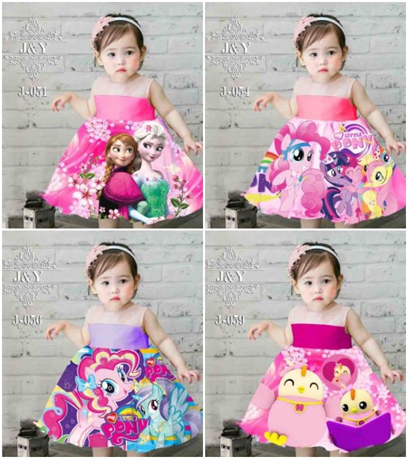 j&y08 princess casual wear costume cosplay pretend play dresses didi, hello kitty, little pony, sofia, frozen elsa anna