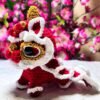 handmade crochet cny edition lion dance amigurumi patung doll decoration gift stuffed present hadiah