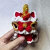 handmade crochet cny edition lion dance amigurumi patung doll decoration gift stuffed present hadiah
