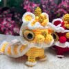 handmade crochet cny edition lion dance amigurumi patung doll decoration gift stuffed present hadiah
