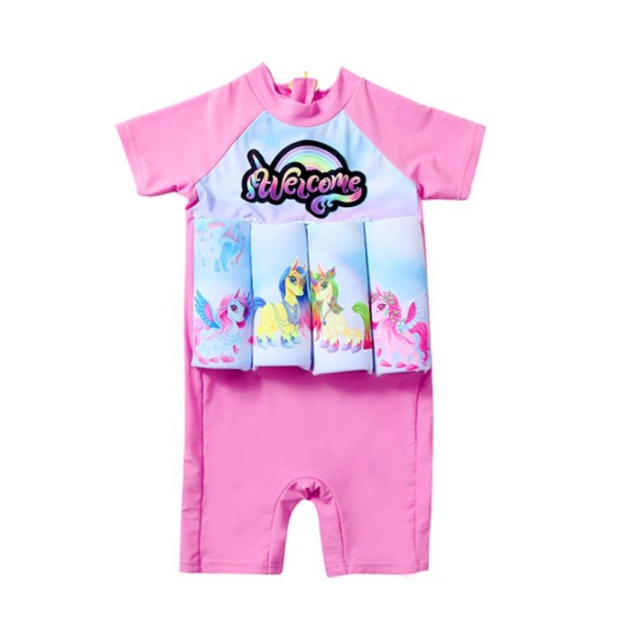 code 2013 2803 girl kids floating swimming suit baju renang swimwear + cap unicorn kxguwzbo1637569347.jpg