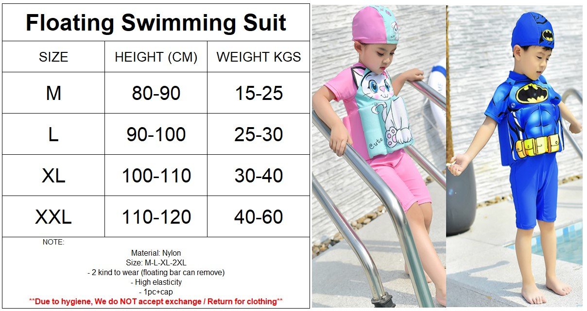 code 2013 2803 girl kids floating swimming suit baju renang swimwear + cap unicorn foating20swimwear20measurement 1.jpg